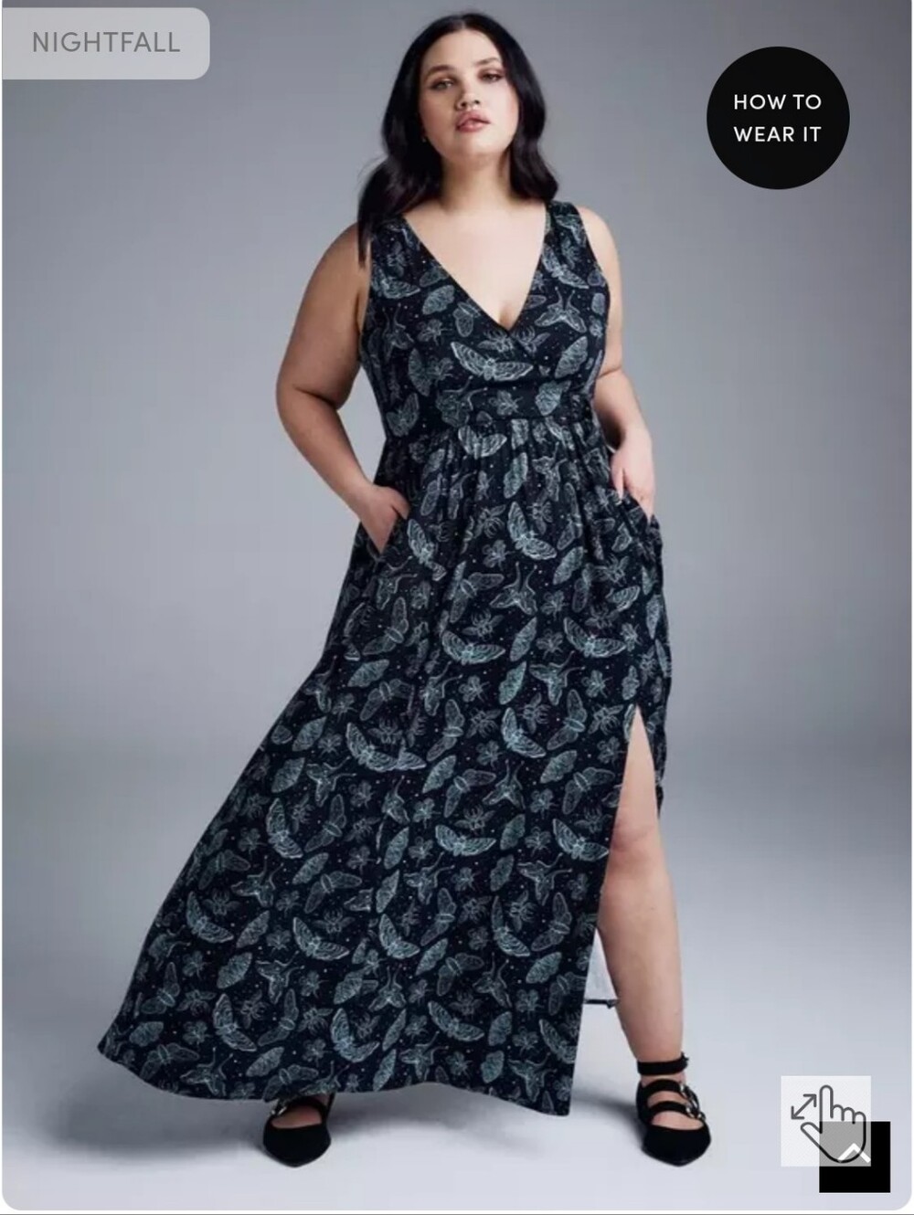 EUC Nightfall Buckle Wrap Maxi Dress